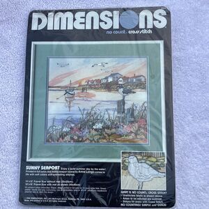 Dimensions No Count Cross Stitch Sunny Seaport Vintage 1989 NOS